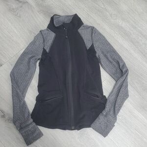 Lululemon Ivivva Girls Jacket Size 8 Black and Gray Jacket Very Gently Used